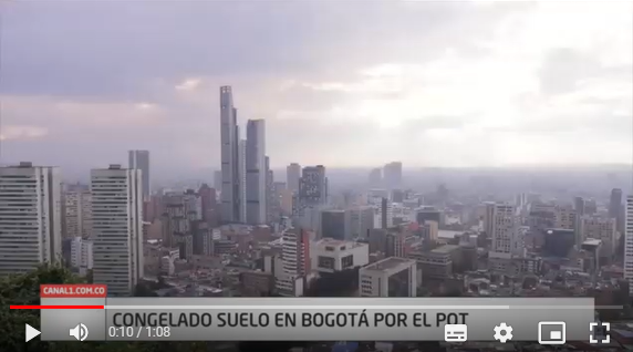 20% del suelo urbano en Bogotá está congelado por el POT